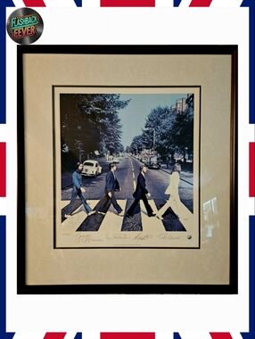 THE BEATLES Signed Print W/COA • ABBEY ROAD